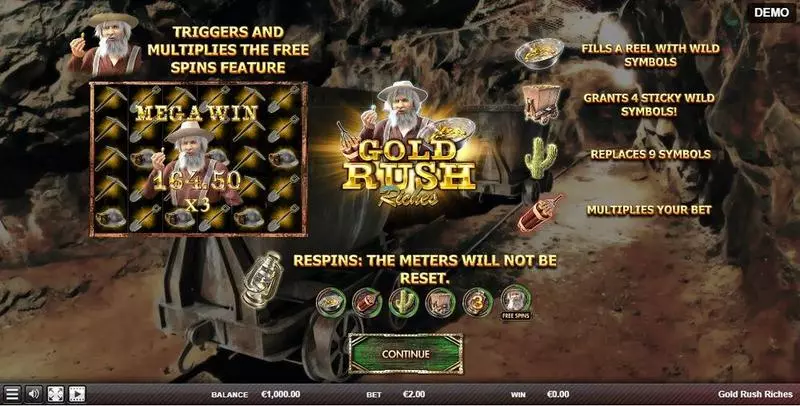 Gold Rush Riches  Real Money Slot made by Red Rake Gaming - Info and Rules