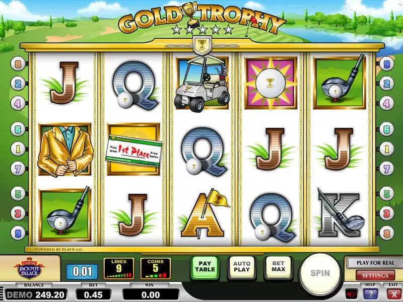 Gold Trophy  Real Money Slot made by Play'n GO - Main Screen Reels