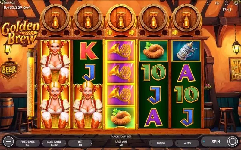 Golden Brew  Real Money Slot made by Endorphina - Main Screen Reels