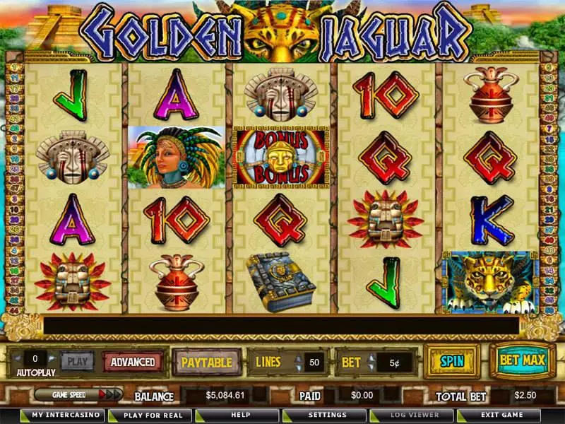 Golden Jaguar  Real Money Slot made by CryptoLogic - Main Screen Reels