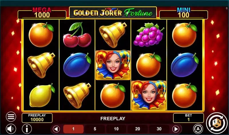 Golden Joker Fortune  Real Money Slot made by 1Spin4Win - Main Screen Reels