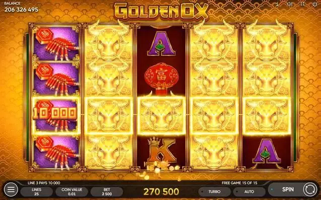 Golden Ox  Real Money Slot made by Endorphina - Main Screen Reels