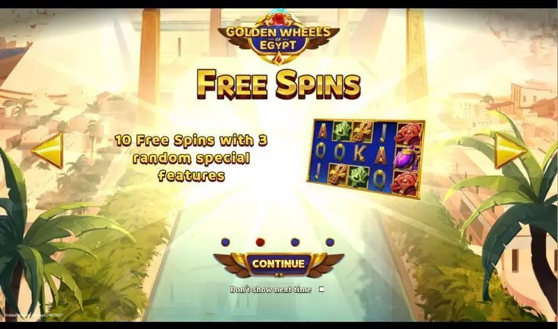 Golden Wheels of Egypt  Real Money Slot made by NetEnt - Free Spins Feature