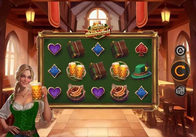 Goldie at Oktoberfest  Real Money Slot made by Mancala Gaming - Introduction Screen