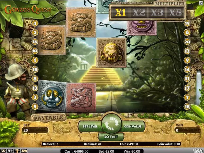 Gonzo's Quest  Real Money Slot made by NetEnt - Bonus 1