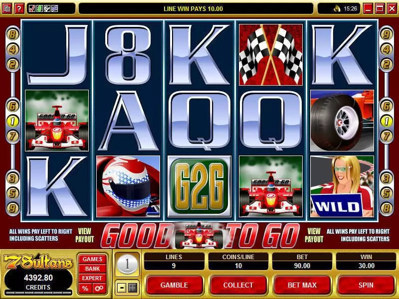 Good To Go  Real Money Slot made by Microgaming - Main Screen Reels