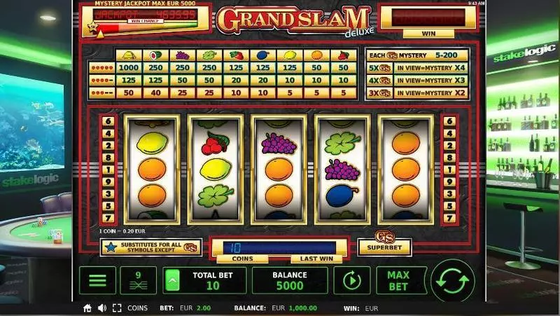 Grand Slam Deluxe  Real Money Slot made by StakeLogic - Main Screen Reels