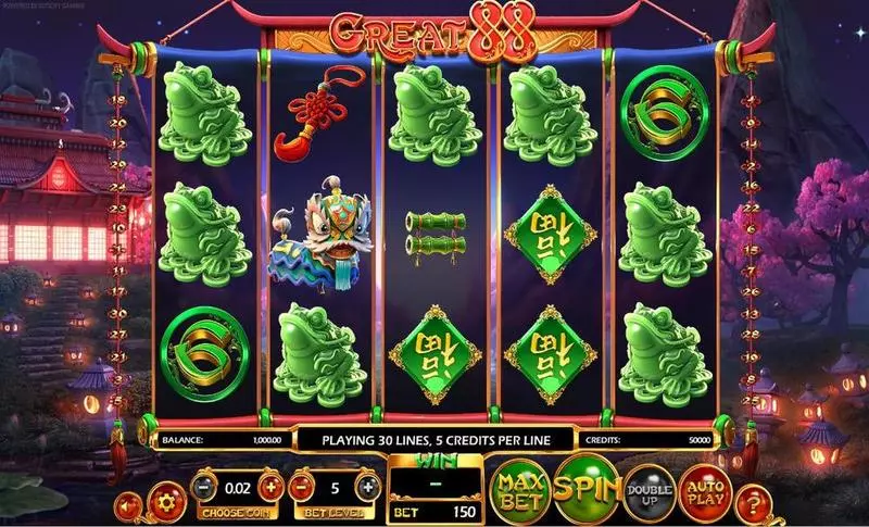 GREAT 88  Real Money Slot made by BetSoft - Introduction Screen