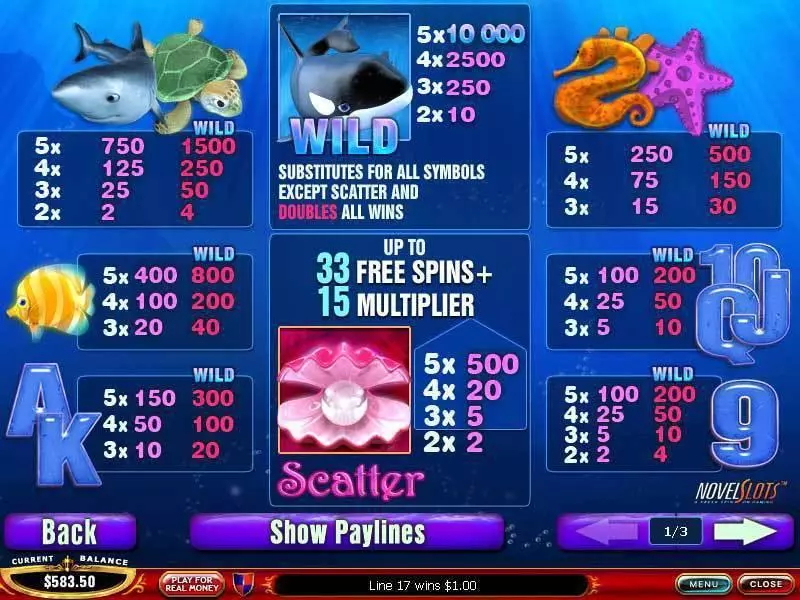 Great Blue  Real Money Slot made by PlayTech - Info and Rules