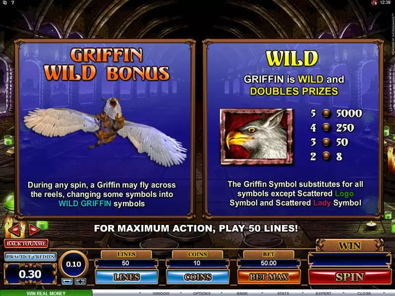 Great Griffin  Real Money Slot made by Microgaming - Bonus 1