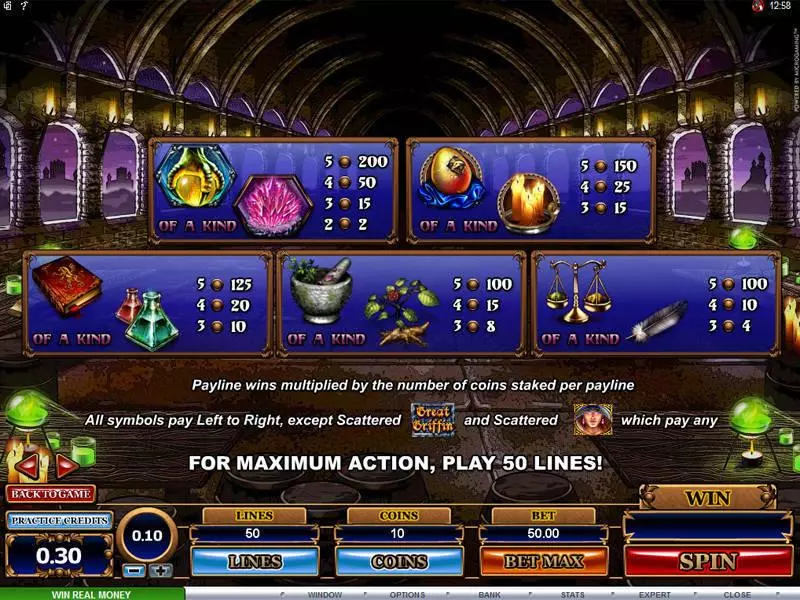 Great Griffin  Real Money Slot made by Microgaming - Info and Rules