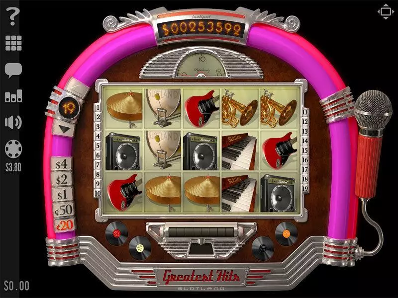 Greatest Hits  Real Money Slot made by Slotland Software - Main Screen Reels