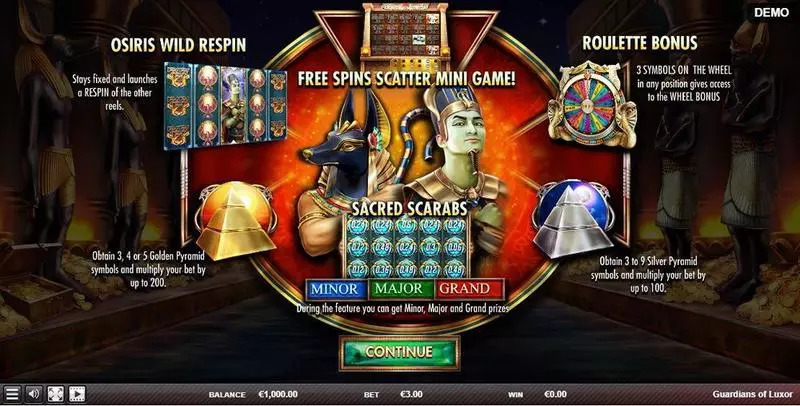 Guardians of Luxor  Real Money Slot made by Red Rake Gaming - Info and Rules