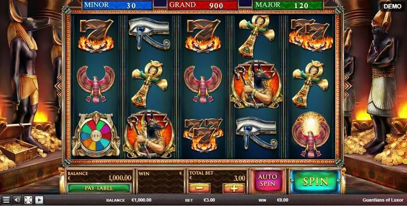 Guardians of Luxor  Real Money Slot made by Red Rake Gaming - Main Screen Reels