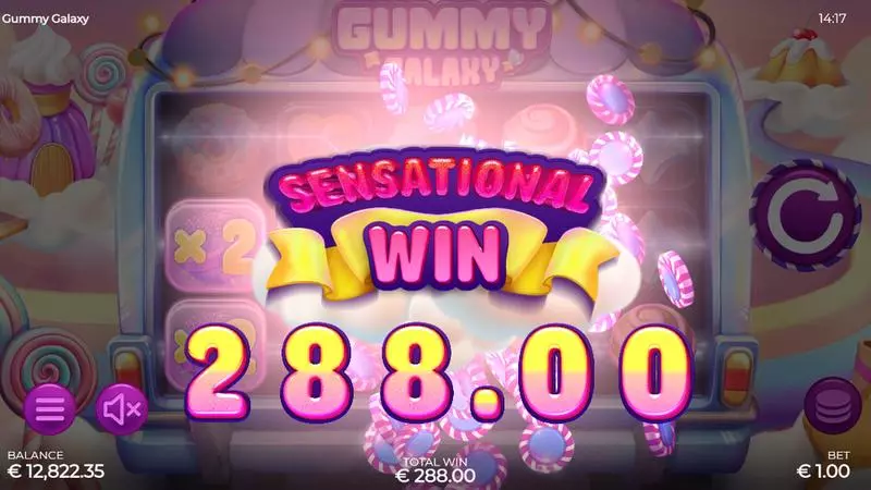 Gummy Galaxy  Real Money Slot made by Armadillo Studios - Winning Screenshot