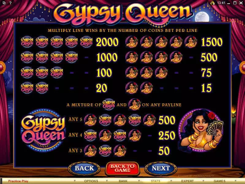 Gypsy Queen  Real Money Slot made by Microgaming - Info and Rules