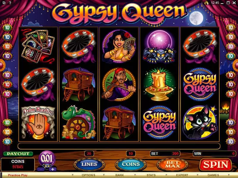 Gypsy Queen  Real Money Slot made by Microgaming - Main Screen Reels