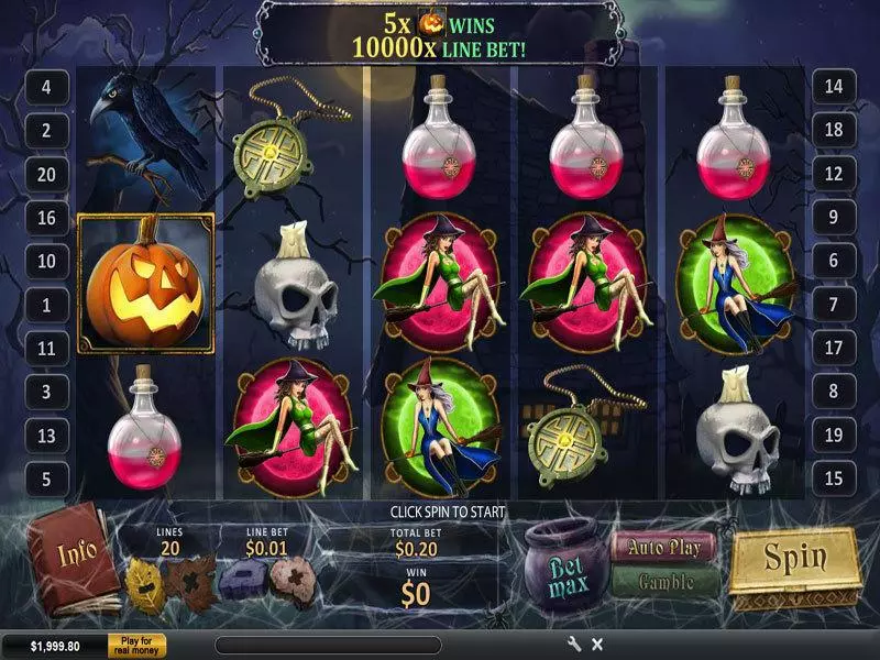 Halloween Fortune  Real Money Slot made by PlayTech - Main Screen Reels