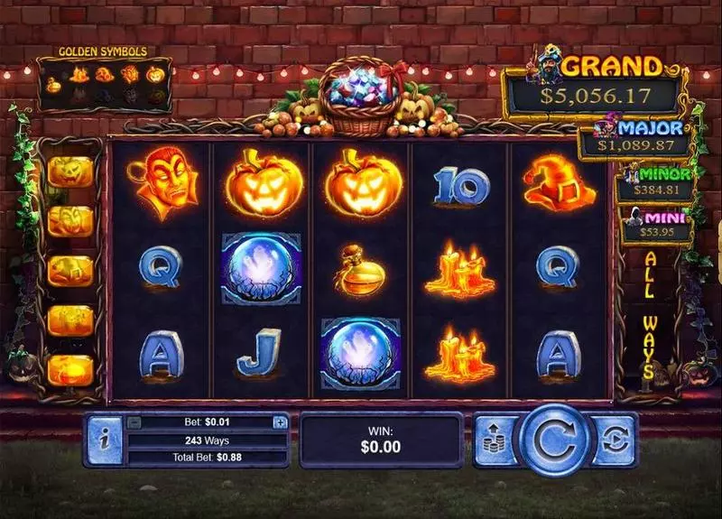 Halloween Treasures  Real Money Slot made by RTG - Main Screen Reels