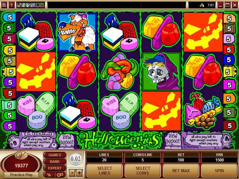 Halloweenies  Real Money Slot made by Microgaming - Main Screen Reels
