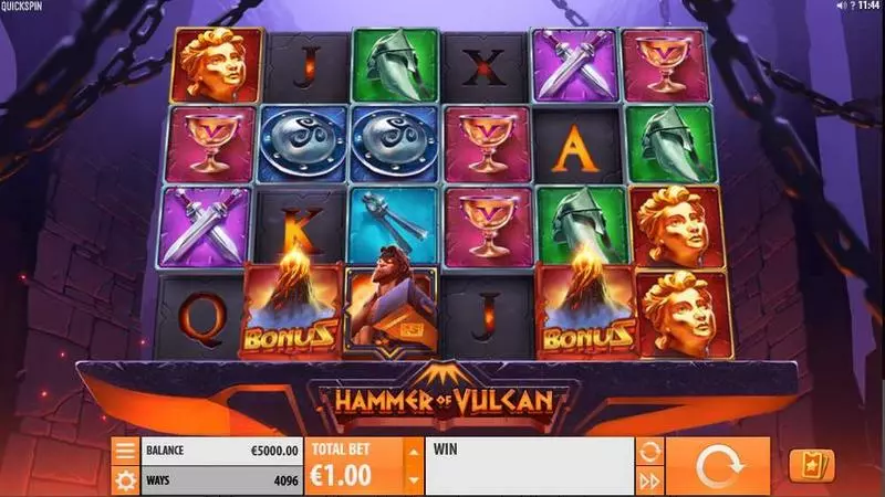 Hammer of Vulcan  Real Money Slot made by Quickspin - Main Screen Reels