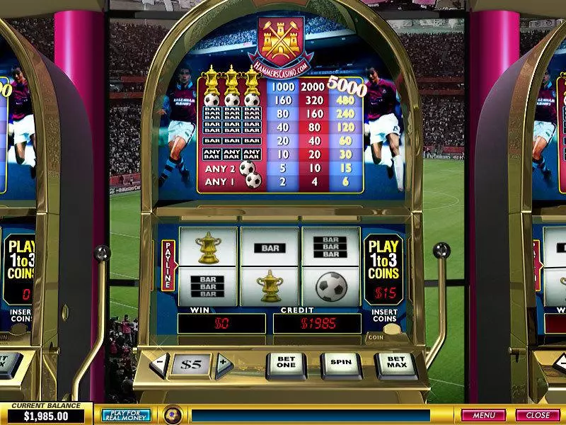 Hammers Casino  Real Money Slot made by PlayTech - Main Screen Reels