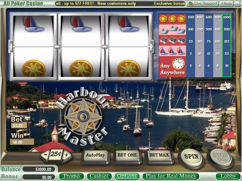 Harbour Master  Real Money Slot made by WGS Technology - Main Screen Reels