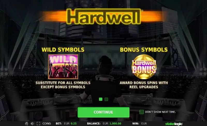 Hardwell  Real Money Slot made by StakeLogic - Info and Rules