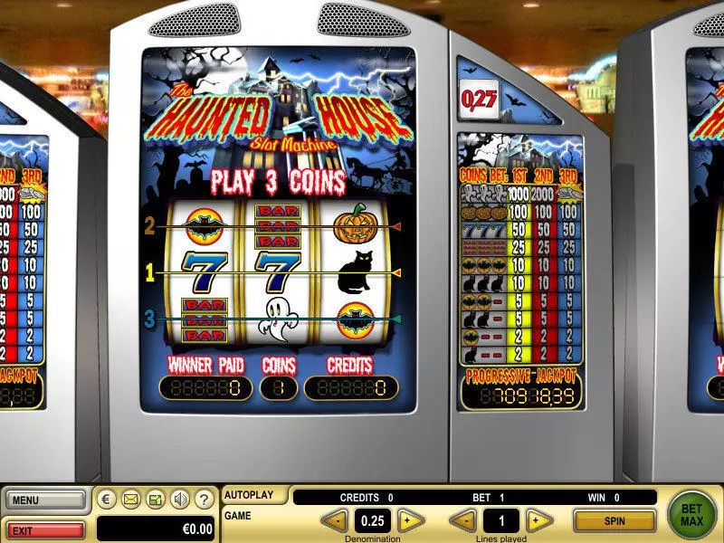 Haunted House  Real Money Slot made by GTECH - Main Screen Reels