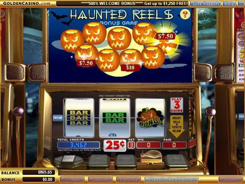 Haunted Reels  Real Money Slot made by Vegas Technology - Bonus 1
