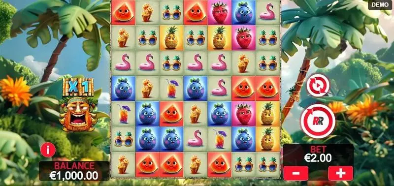 Hawaiitopia  Real Money Slot made by Red Rake Gaming - Main Screen Reels