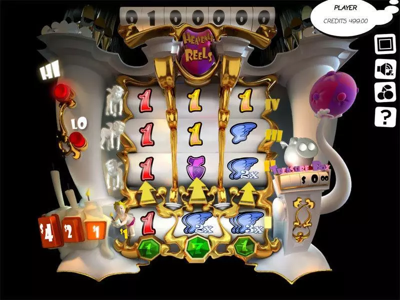 Heavenly Reels  Real Money Slot made by Slotland Software - Main Screen Reels