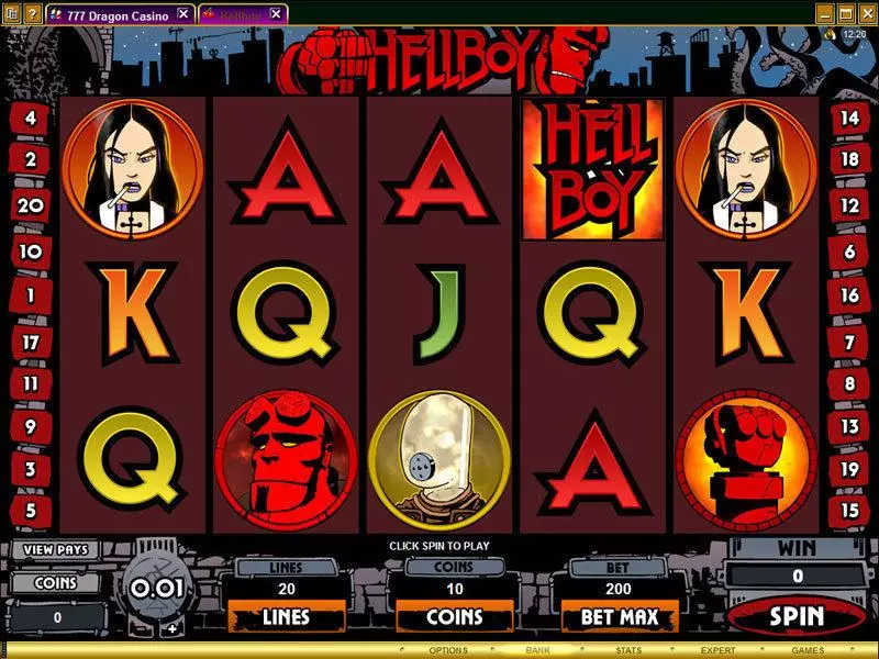 Hellboy  Real Money Slot made by Microgaming - Main Screen Reels