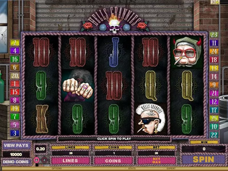 Hells Grannies: Knit Happens!  Real Money Slot made by Genesis - Main Screen Reels