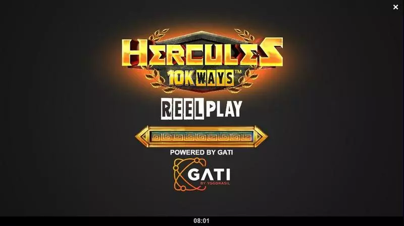 Hercules 10K WAYS  Real Money Slot made by ReelPlay - Introduction Screen