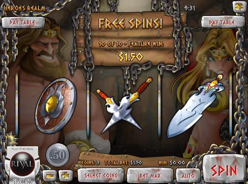 Heroes' Realm  Real Money Slot made by Rival - Info and Rules