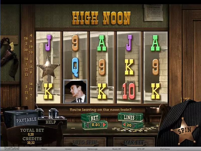 High Noon  Real Money Slot made by bwin.party - Main Screen Reels
