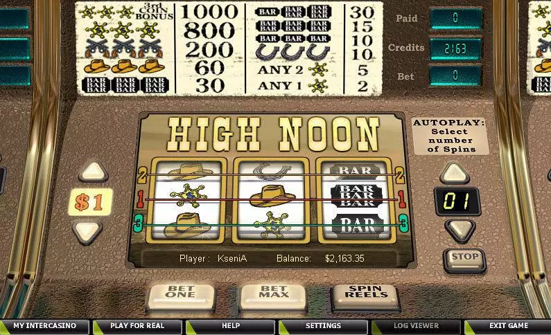 High Noon  Real Money Slot made by CryptoLogic - Main Screen Reels