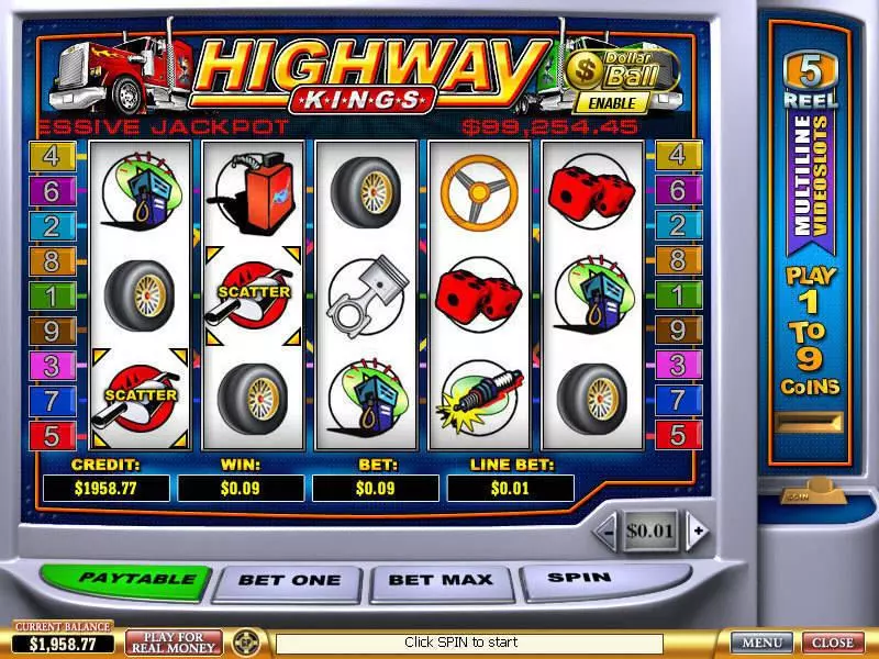 Highway Kings  Real Money Slot made by PlayTech - Main Screen Reels