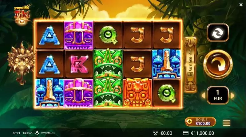 HippoPop  Real Money Slot made by AvatarUX - Main Screen Reels