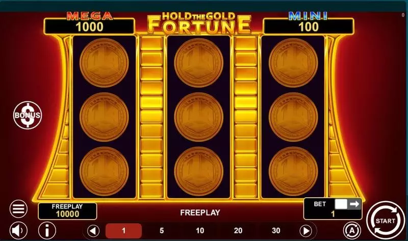 Hold The Gold Fortune  Real Money Slot made by 1Spin4Win - Main Screen Reels