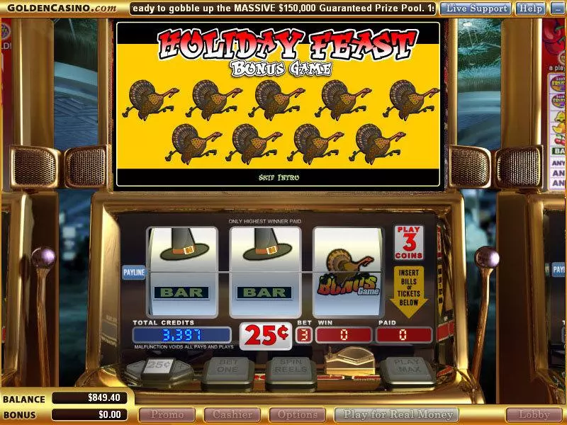 Holiday Feast  Real Money Slot made by Vegas Technology - Bonus 1