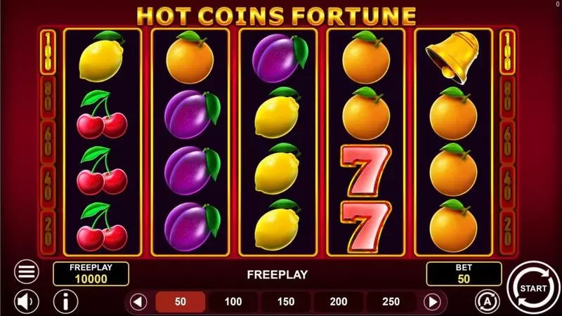 Hot Coins Fortune  Real Money Slot made by 1Spin4Win - Main Screen Reels