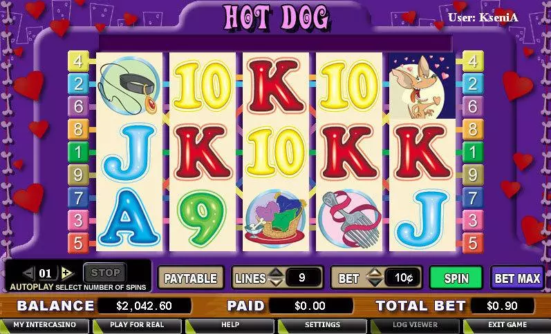 Hot Dog  Real Money Slot made by CryptoLogic - Main Screen Reels