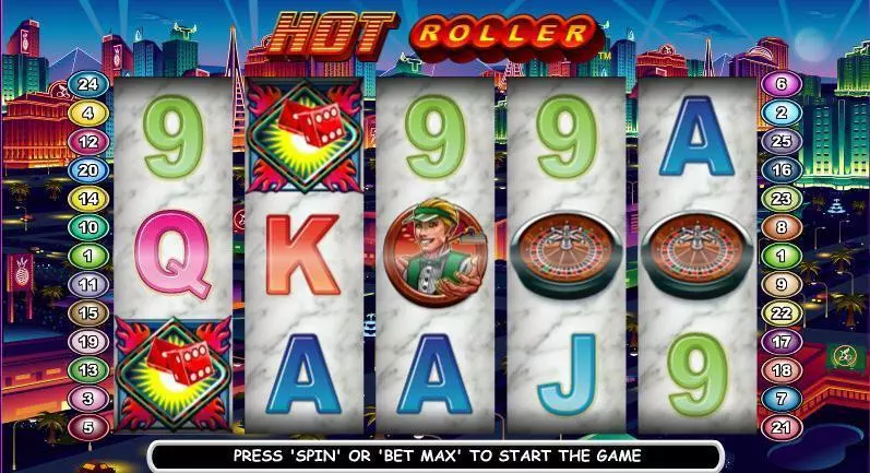 Hot Roller  Real Money Slot made by WGS Technology - Main Screen Reels