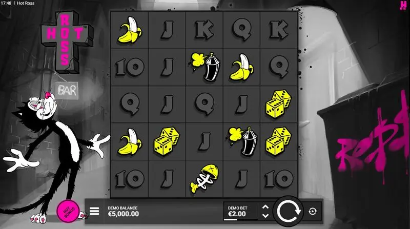 Hot Ross  Real Money Slot made by Hacksaw Gaming - Main Screen Reels