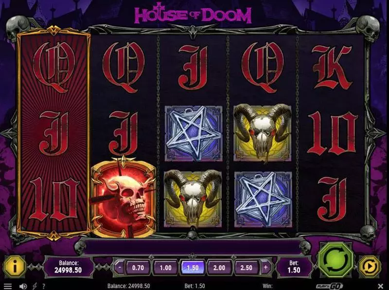 House of Doom  Real Money Slot made by Play'n GO - Main Screen Reels