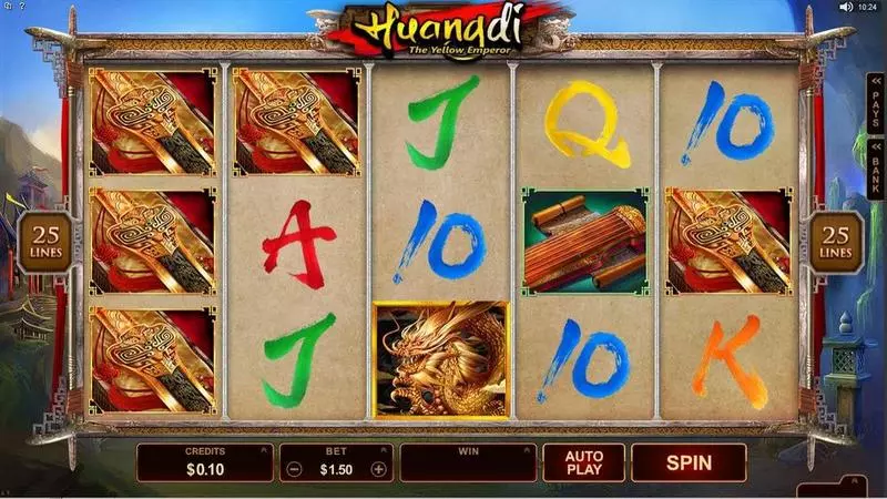 Huangdi - The Yellow Emperor  Real Money Slot made by Microgaming - Main Screen Reels