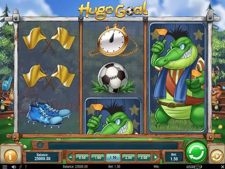 Hugo Goal  Real Money Slot made by Play'n GO - Main Screen Reels