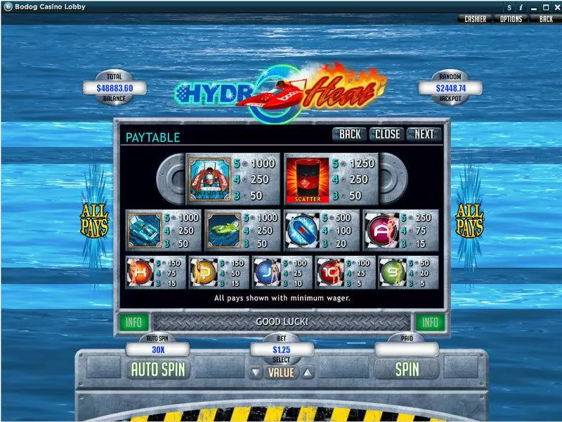 Hydro Heat  Real Money Slot made by RTG - Info and Rules